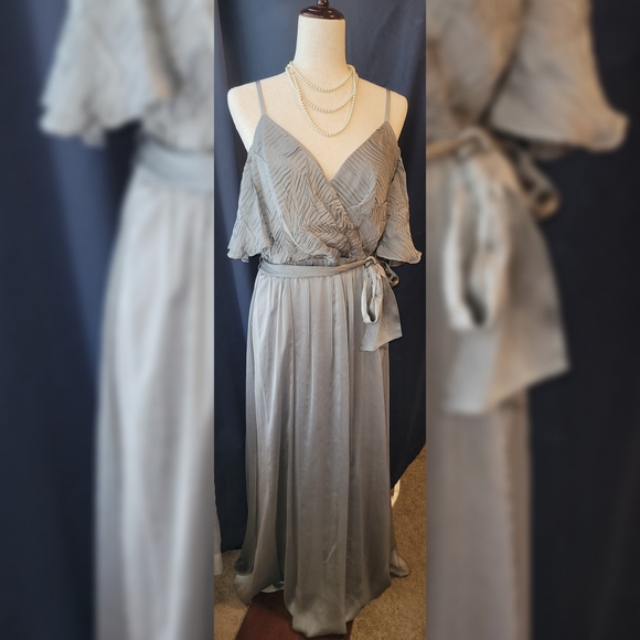 DKNY Gray Maxi Dress 10 - Picture 1 of 7